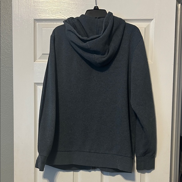 Adidas Charcoal Hoodie with Black Stripes - Picture 3 of 4